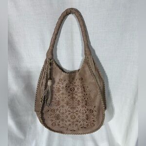 DV by Dolce Vita Tan Embroidered Hobo Bag